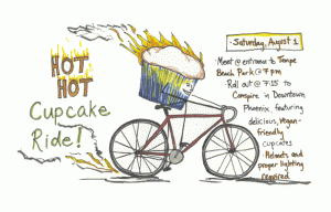 Summertime cupcake ride flyer