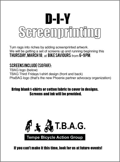 DIY Screenprinting Workshop Thursday