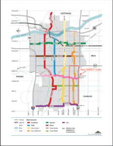 Map of Tempe's BIKEiT system.